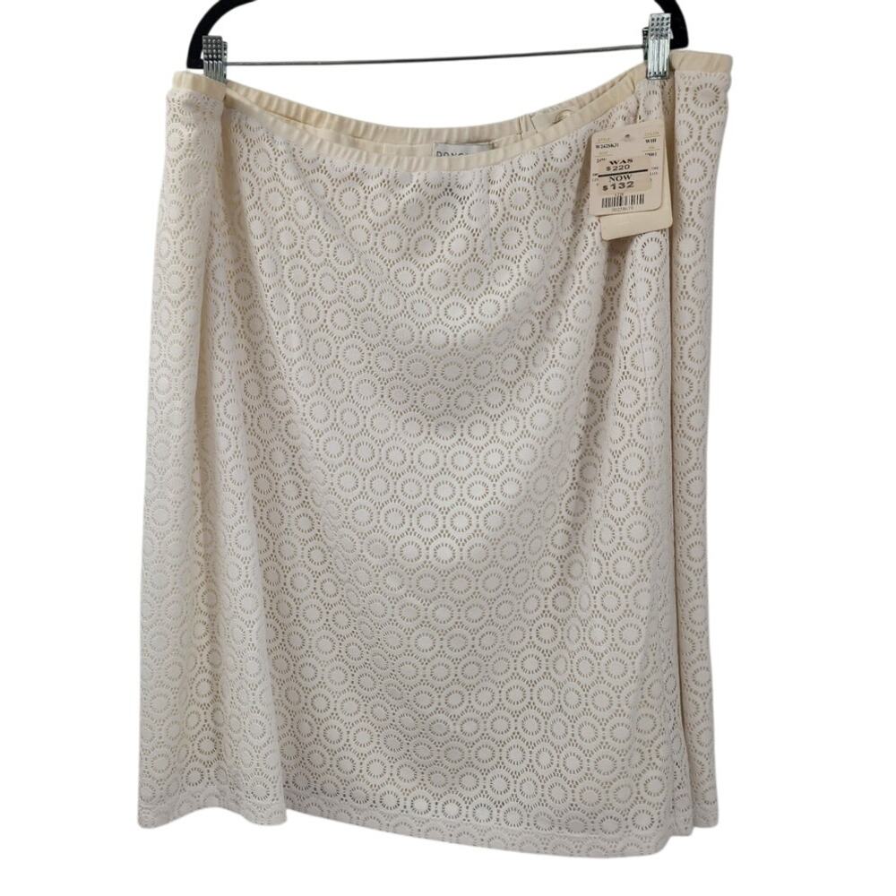 DONCASTER White Lace Skirt Womens Size 24 W *NWT